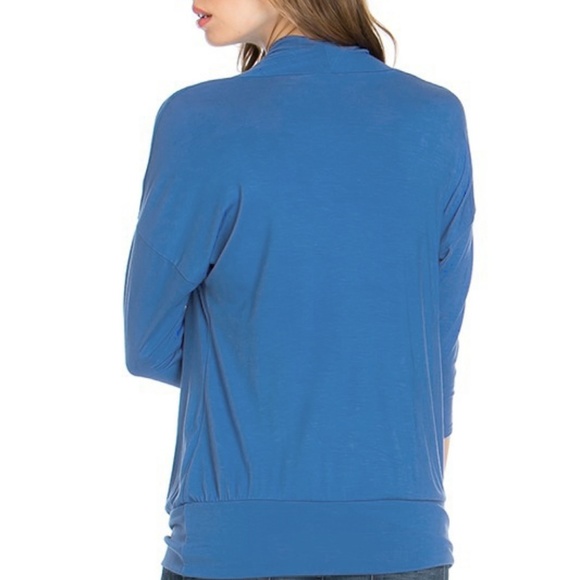 Azules | Drape Neck Top - Blue ❤️ Various - Picture 2 of 5